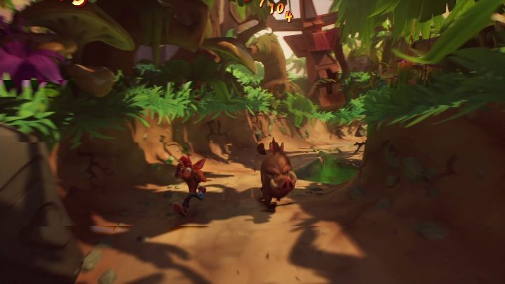Kawałek dalej natrafisz na kolejnego przeciwnika - Crash 4: Niegrzeczna pobudka solucja, opis przejścia - Crash Bandicoot 4 - poradnik, solucja