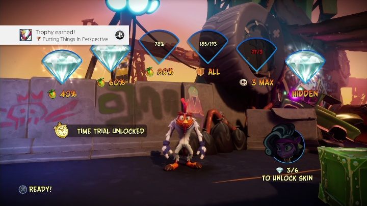 Na mapie Gaz do dechy możesz zdobyć 6 diamentów - Crash 4: Gaz do dechy solucja, opis przejścia - Crash Bandicoot 4 - poradnik, solucja