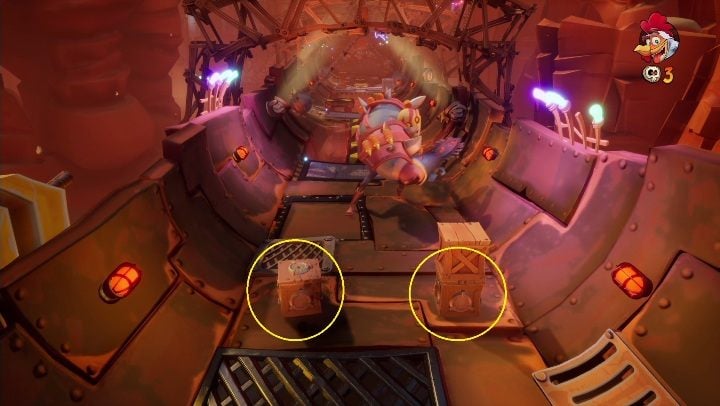 Idąc dalej natrafisz na nowy rodzaj skrzynek - Crash 4: W drogę! solucja, opis przejścia - Crash Bandicoot 4 - poradnik, solucja