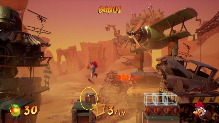 Na tym bonusowym poziomie możesz zdobyć 19 skrzyń - Crash 4: W drogę! solucja, opis przejścia - Crash Bandicoot 4 - poradnik, solucja