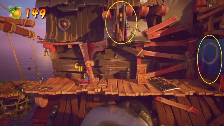 Czas na kolejną nową mechanikę - Crash 4: Hak, linka i kotwica - solucja, opis przejścia - Crash Bandicoot 4 - poradnik, solucja