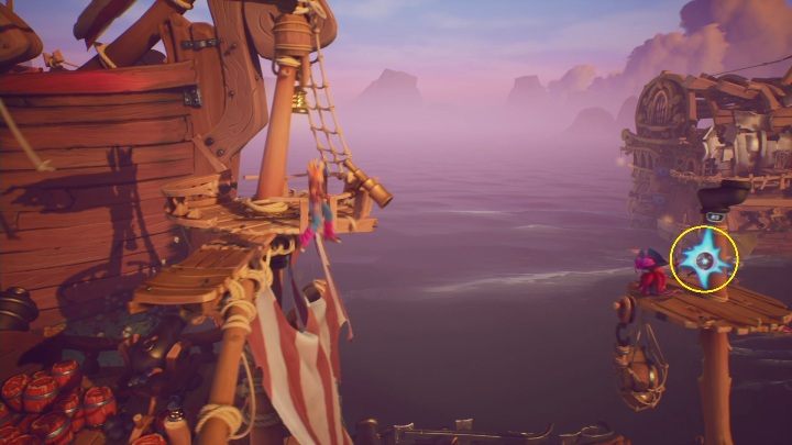 Ciąg dalszy skakania pomiędzy masztami - Crash 4: Hak, linka i kotwica - solucja, opis przejścia - Crash Bandicoot 4 - poradnik, solucja