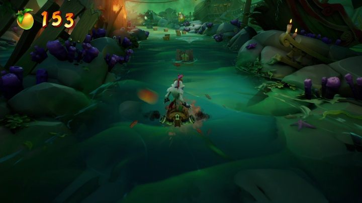 Czas na pierwszą przeprawę łódką - Crash 4: Jetboard - solucja, opis przejścia - Crash Bandicoot 4 - poradnik, solucja