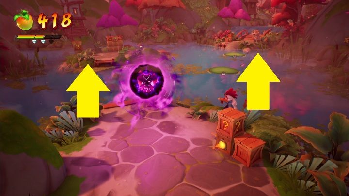 Trafisz na miejsce, z którego możesz iść dwoma drogami - Crash 4: Kręcioł - solucja, opis przejścia - Crash Bandicoot 4 - poradnik, solucja