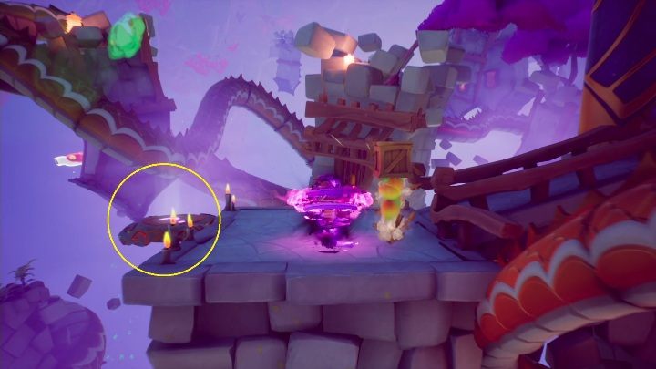 Wejście na sekretny poziom znajdziesz przed mostem, chwilę po miejscu, w którym musiałeś wykonać długi skok - Crash 4: Bez balansu - solucja, opis przejścia - Crash Bandicoot 4 - poradnik, solucja