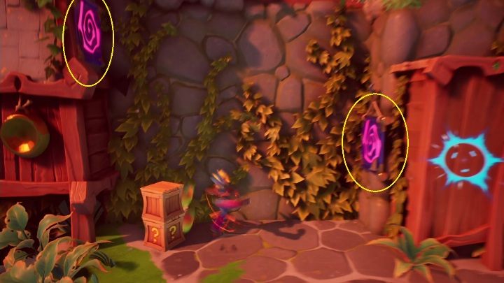 Następnie wskocz po ścianach, korzystając z przyklejania się do niej - Crash 4: Magiczna mieszanka - solucja, opis przejścia - Crash Bandicoot 4 - poradnik, solucja