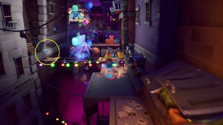 Ukryty diament znajdziesz na drewnianej platformie, zaraz za levelem bonusowym - Crash 4: Poza rytmem - solucja, opis przejścia - Crash Bandicoot 4 - poradnik, solucja