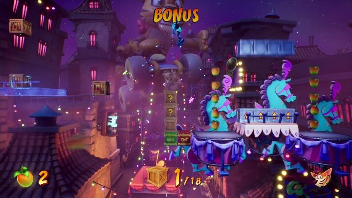 Na tym bonusowym poziomie możesz zdobyć 18 skrzyń - Crash 4: Poza rytmem - solucja, opis przejścia - Crash Bandicoot 4 - poradnik, solucja