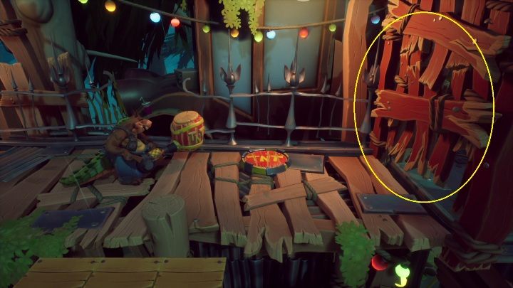 Ta postać potrafi przyciągać beczki z TNT i rzucać nimi w zablokowane przejścia - Crash 4: Domowa kuchnia - solucja, opis przejścia - Crash Bandicoot 4 - poradnik, solucja