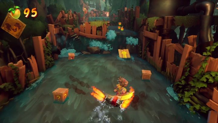 Druga sekwencja z motorówką - Crash 4: Rozlewisko - solucja, opis przejścia - Crash Bandicoot 4 - poradnik, solucja