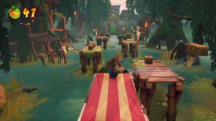 Zacznijmy od tego, że ten level przechodzisz inną postacią niż zazwyczaj - Crash 4: Bez ociągania się! - solucja, opis przejścia - Crash Bandicoot 4 - poradnik, solucja