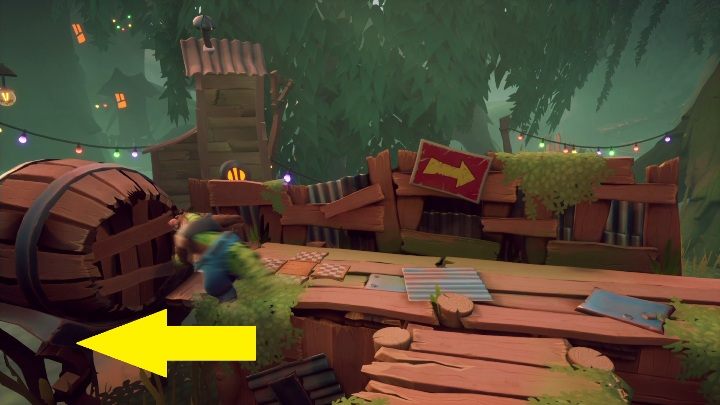 Zaraz po sekwencji z ogromną ilością nitro musisz skręcić w lewo i przeskoczyć na małą platformę znajdującą się poza zasięgiem wzroku - Crash 4: Bez ociągania się! - solucja, opis przejścia - Crash Bandicoot 4 - poradnik, solucja