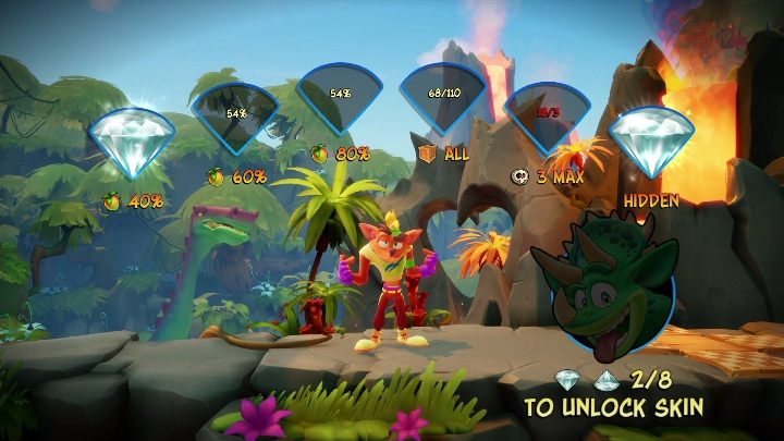 Na mapie Skok w przeszłość możesz zdobyć 6 diamentów - Crash 4: Skok do przeszłości - solucja, opis przejścia - Crash Bandicoot 4 - poradnik, solucja