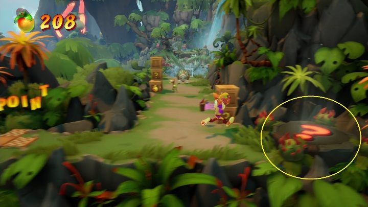 Sekretny poziom znajdziesz zaraz po pierwszej sekwencji zjeżdżania po drzewie - Crash 4: Skok do przeszłości - solucja, opis przejścia - Crash Bandicoot 4 - poradnik, solucja