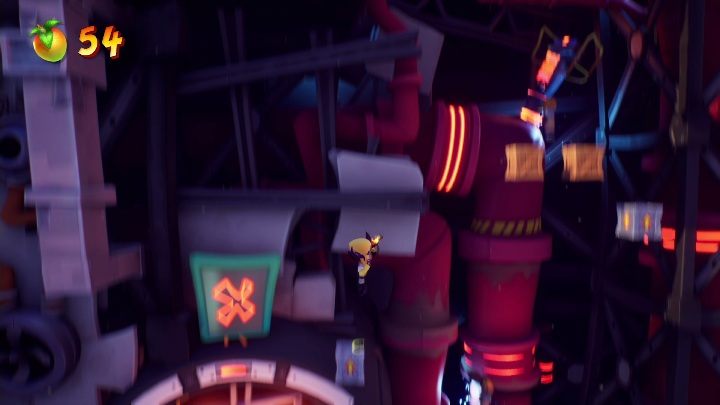 Korzystając z wybijających platform dostań się na górę - Crash 4: Wielka ucieczka - solucja, opis przejścia - Crash Bandicoot 4 - poradnik, solucja