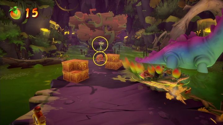 Już na starcie czeka Cię mała walka z przeciwnikiem - Crash 4: Zablokowana droga - solucja, opis przejścia - Crash Bandicoot 4 - poradnik, solucja