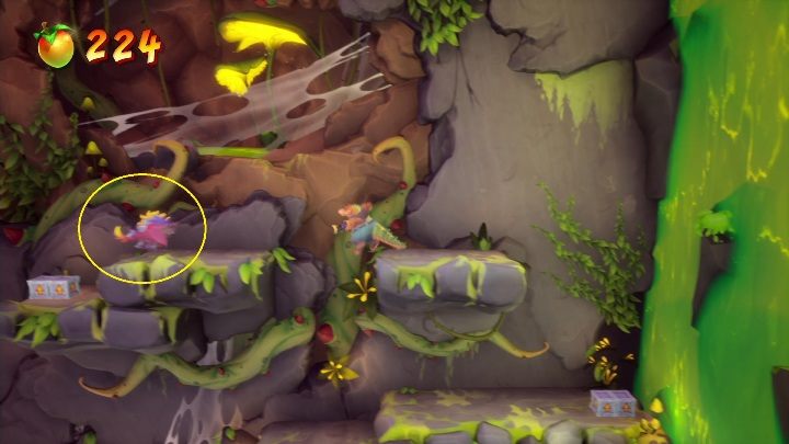 Po przejściu dalej znajdziesz przeciwników, którzy mają kolce na swoim kręgosłupie - Crash 4: Zablokowana droga - solucja, opis przejścia - Crash Bandicoot 4 - poradnik, solucja