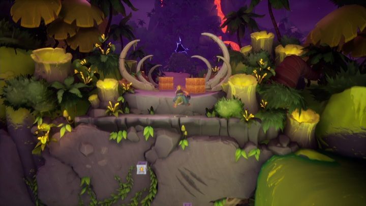 To już prawie koniec drogi tej postacią, musisz po prostu wskoczyć na górę i podbiec do krawędzi - Crash 4: Zablokowana droga - solucja, opis przejścia - Crash Bandicoot 4 - poradnik, solucja