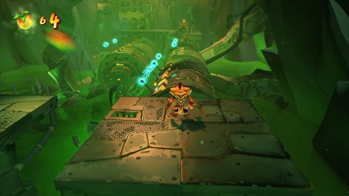 Mijaj wagoniki, przeciwników i prąd, aby przedostać się jak najdalej - Crash 4: Toksyczne tunele - solucja, opis przejścia - Crash Bandicoot 4 - poradnik, solucja