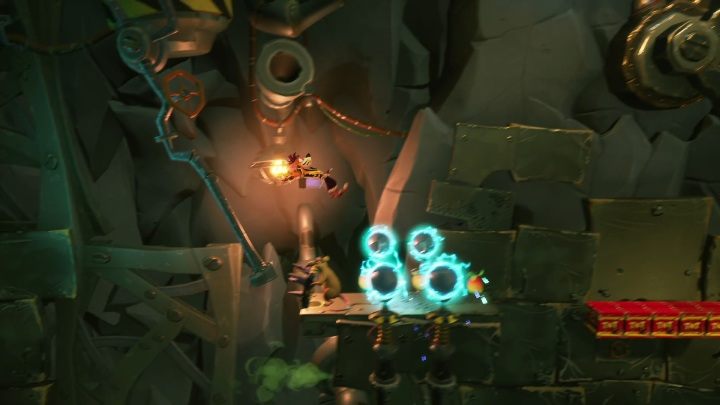 Następnie czas na sekcję z prądem - Crash 4: Toksyczne tunele - solucja, opis przejścia - Crash Bandicoot 4 - poradnik, solucja