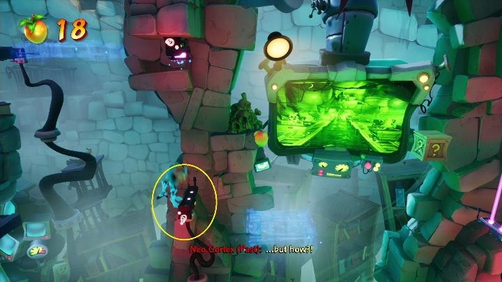 Pamiętaj, że możesz stawać na metalowych częściach laserów - Crash 4: Zamek Cortexa - solucja, opis przejścia - Crash Bandicoot 4 - poradnik, solucja