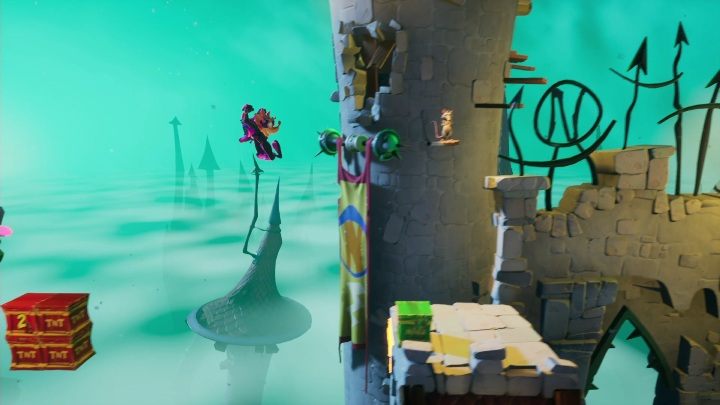 Idąc dalej zobaczysz wstęp do ostatniego etapu - Crash 4: Zamek Cortexa - solucja, opis przejścia - Crash Bandicoot 4 - poradnik, solucja