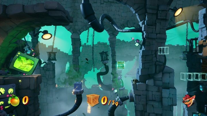 Bonusowy poziom znajduje się po prawej tronie, zaraz po etapach z latającymi przekładniami - Crash 4: Zamek Cortexa - solucja, opis przejścia - Crash Bandicoot 4 - poradnik, solucja