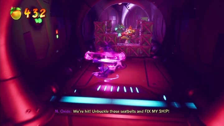 Ostatecznie znowu otrzymasz maskę i będziesz mógł biec z nią do końca - Crash 4: Pasażer na gapę - solucja, opis przejścia - Crash Bandicoot 4 - poradnik, solucja