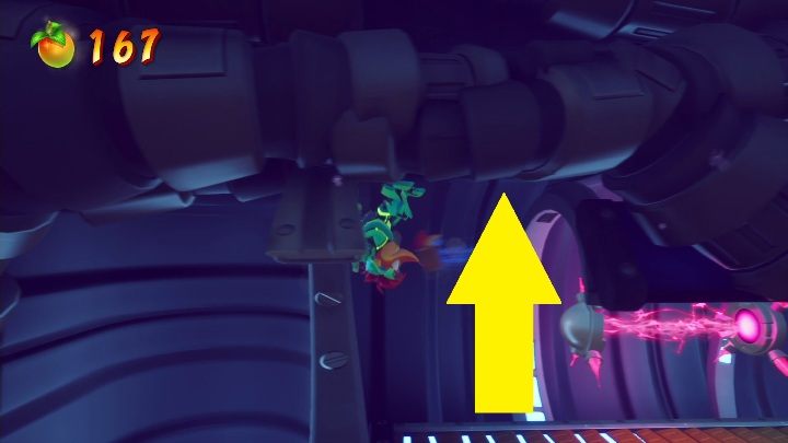 Ukryty diament znajdziesz w wentylacji, zaraz przed laserem - Crash 4: Pasażer na gapę - solucja, opis przejścia - Crash Bandicoot 4 - poradnik, solucja