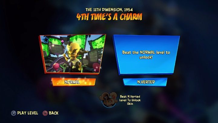 Neo Cortex odblokowuje się po pokonaniu bossa, na planszy Do czterech razy sztuka - Crash 4: Neo Cortex - poziomy, umiejętności - Crash Bandicoot 4 - poradnik, solucja