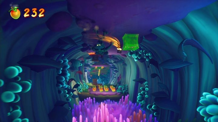 Gdy bezpiecznie dotrzesz na drugą stronę otrzymasz maskę - Crash 4: Awaryjne lądowanie - solucja, opis przejścia - Crash Bandicoot 4 - poradnik, solucja