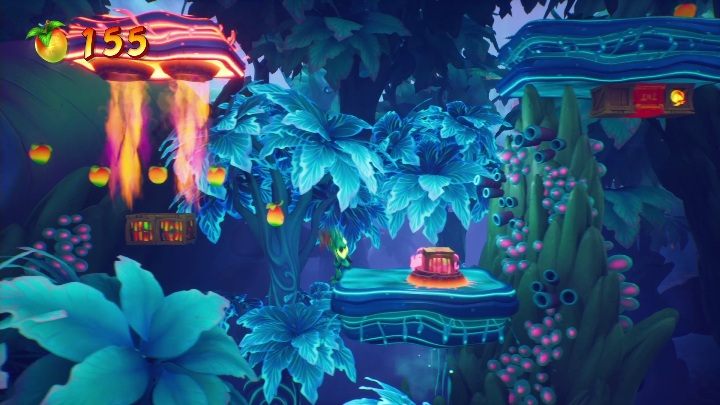 Przedostatnia część mapy polega na odpowiednim poruszaniu się z pomocą maski - Crash 4: Awaryjne lądowanie - solucja, opis przejścia - Crash Bandicoot 4 - poradnik, solucja