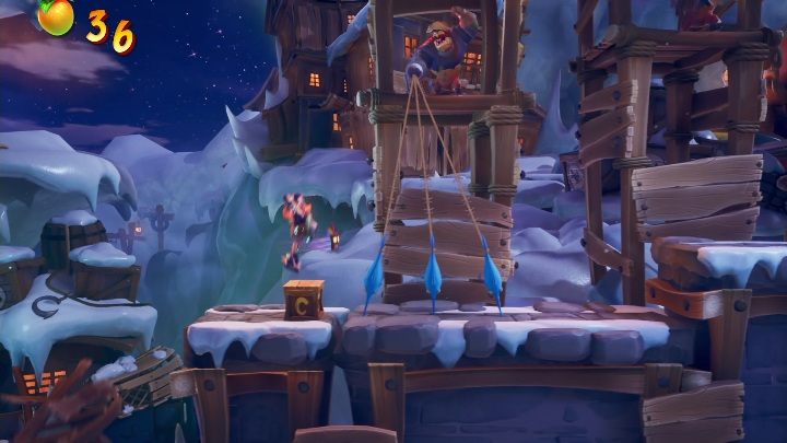 Podążając dalej trafisz na nieprzyjemnych przeciwników - Crash 4: Śnieżny spacer (Snow Way Out) - Crash Bandicoot 4 - poradnik, solucja