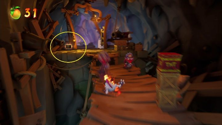 Taśmę znajdziesz zaraz za pierwszym punktem zapisu, po lewej stronie zamku - Crash 4: Sekretne taśmy - gdzie znaleźć, lokalizacja - Crash Bandicoot 4 - poradnik, solucja