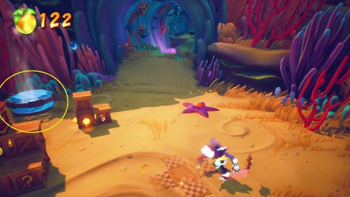 Droga zaprowadzi Ci krótkiej planszy, na której możesz zdobyć kilka skrzynek - Crash 4: Niebieski klejnot - gdzie znaleźć, lokalizacja diamentu - Crash Bandicoot 4 - poradnik, solucja