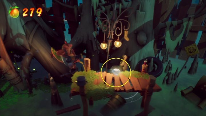 Twoim zadaniem jest przeskoczenie na drugą stronę drewnianych platform, tam znajdziesz diament - Crash 4: Diamenty - gdzie znaleźć, lokalizacja - Crash Bandicoot 4 - poradnik, solucja