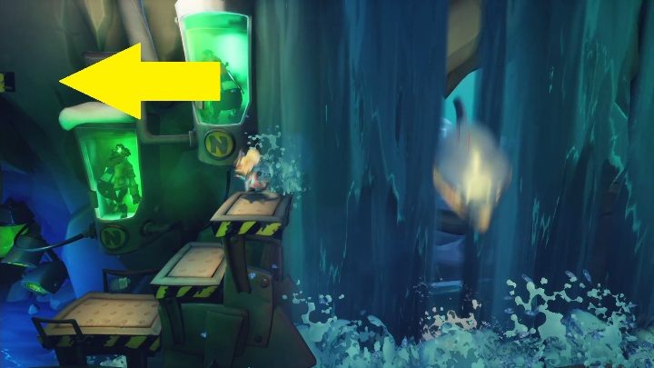 Zaraz przez fragmentem, w którym musisz przeskoczyć nad rekinem skręć w lewo - Crash 4: Diamenty - gdzie znaleźć, lokalizacja - Crash Bandicoot 4 - poradnik, solucja
