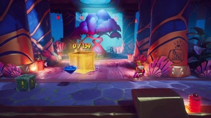 Aby dostać się do sekretnego etapu potrzebujesz czterech kolorowych klejnotów - Crash 4: Sekretny etap - jak odblokować? - Crash Bandicoot 4 - poradnik, solucja