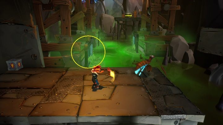 Na miejscu znowu musisz odbić się od platform - Crash 4: Sekretny etap - jak odblokować? - Crash Bandicoot 4 - poradnik, solucja
