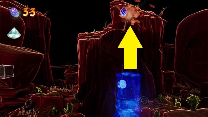 Ukryty diament znajduje się wysoko nad zajęciem Twojego wzroku - Crash 4: Diamenty (Poziomy Na Odwrót) - lista, lokalizacja - Crash Bandicoot 4 - poradnik, solucja