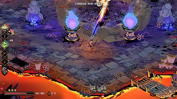 Lernejska Hydra: Samo osłabianie hydry może być bajecznie łatwe, bo możecie atakować lub rzucać włócznią stojąc poza zasięgiem jej uderzeń w ziemię - Hades: Przechodzenie gry, praktyczne porady - Hades - poradnik do gry