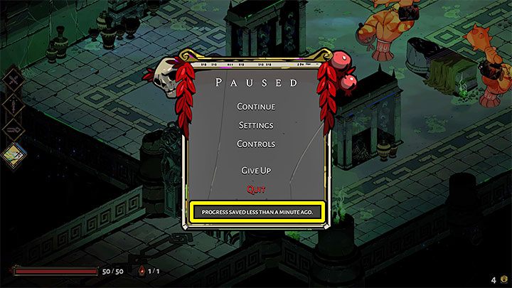 Gra pozwala łatwo ustalić kiedy utworzony został ostatni zapis - Hades: Czy można zapisać grę? - Hades - poradnik do gry