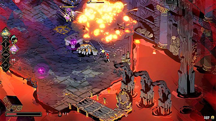 Z łukiem w jego domyślnej postaci możecie mieć początkowo problemy, gdyż broń ta z racji na swoją specyfikę nie pozwala na agresywną rozgrywkę jak ma to w przypadku większości broni do walki w zwarciu - Hades: Łuk Poszukujący Serc (Heart-Seeking Bow) - Hades - poradnik do gry