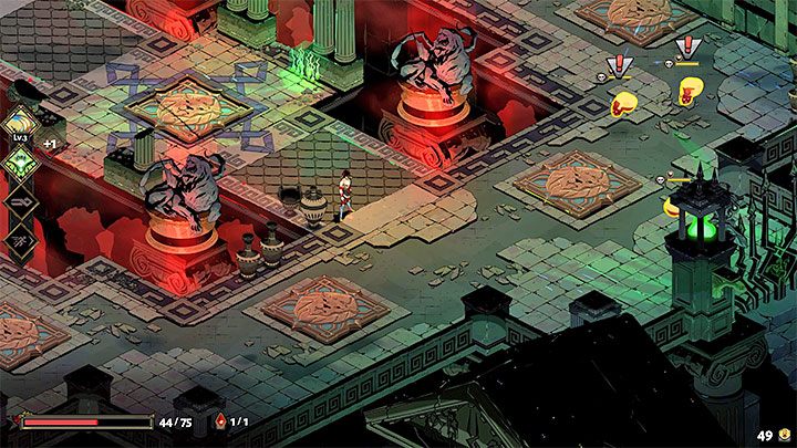 Pułapki w Tartarze mają przede wszystkim postać płyt naciskowych, przy czym mogą mieć różne działanie - wysuwanie kolców z podłogi lub aktywowanie pobliskich wieżyczek strzelających pociskami - Hades: Tartar - Hades - poradnik do gry