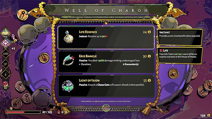 Umiejętnie dobierajcie dary i obiekty do zakupienia - Hades: Jak rzadziej ginąć? - Hades - poradnik do gry