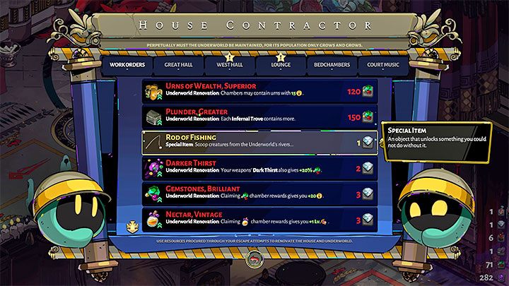 Opcje wędkowania nie jest dostępna od samego początku gry - Hades: Jak odblokować łowienie ryb? - Hades - poradnik do gry