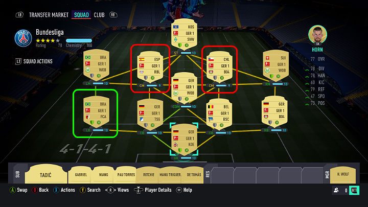 O tym, czy zawodnik posiada bonus za lojalność informuje zielona ikona tarczy, którą można znaleźć w dolnej części jego karty - FUT 21: Pełne zgranie - jak osiągnąć? - FIFA 21 - poradnik do gry