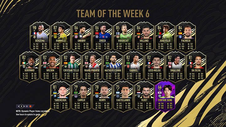 W szóstej w tym sezonie Drużynie Tygodnia (TOTW 6) można wyróżnić wiele znanych nazwisk jak np - FIFA 21: Drużyna Tygodnia 6 (TOTW 6) - FIFA 21 - poradnik do gry