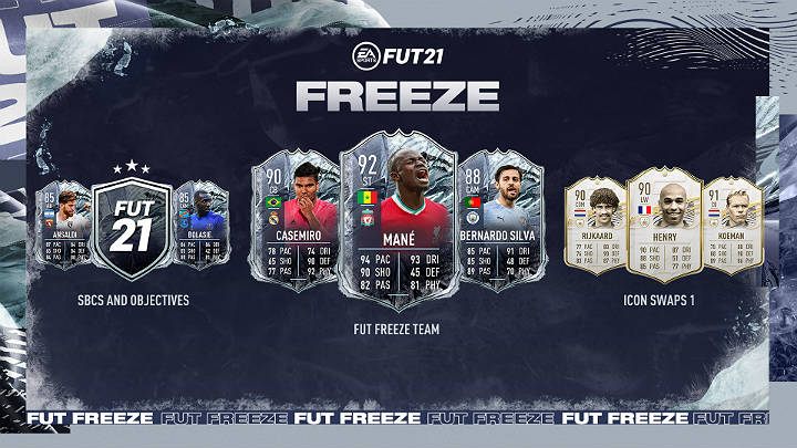 W specjalnym składzie FUT Freeze można wyróżnić wielu znanych zawodników jak Sadio Mané, Casemiro, Bernardo Silva, Lautaro Martínez czy Marco Verratti - FUT 21: Freeze - Pełen skład, zadania, SBC - FIFA 21 - poradnik do gry