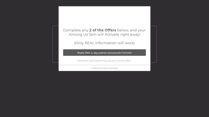 Następnie strona wykonuje pewne procesy, po skończeniu ich wyskoczy ci opcja do wybrania Verify - Among Us: amongus.dev - czy jest bezpieczne? - Among Us - poradnik do gry